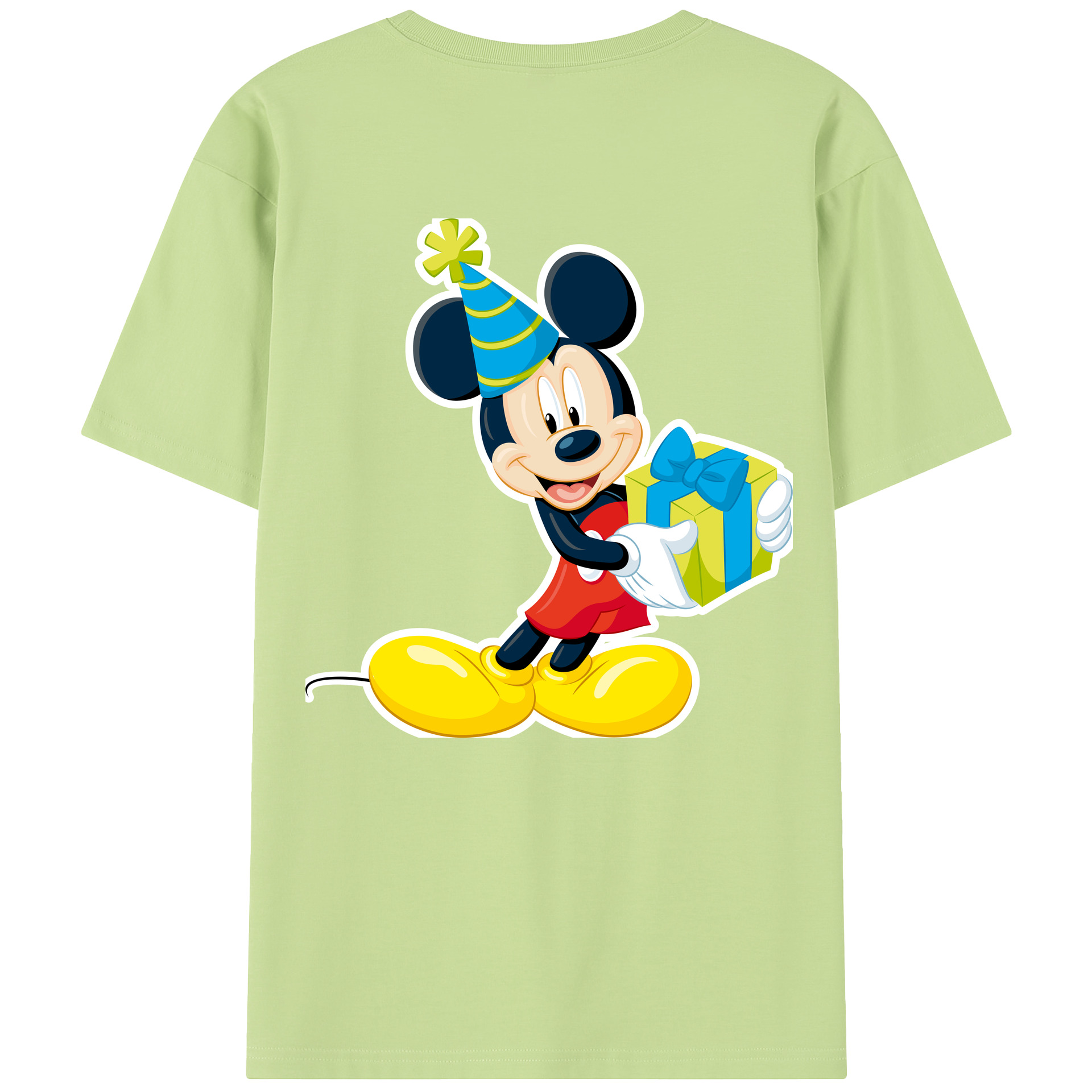 （画像用） ミッキーマウス Mickey Mouse 綿100％半袖Tシャツ（背面プリント）
